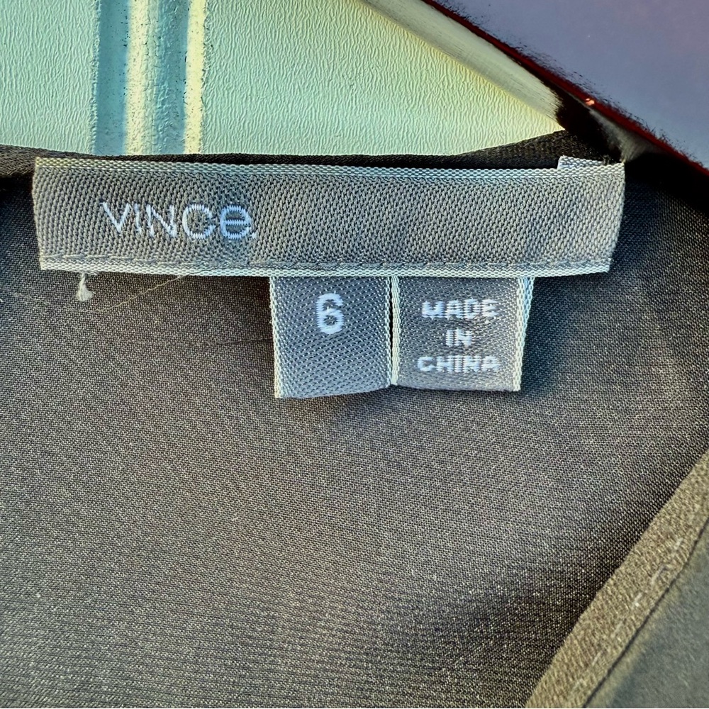 Vince Black Dress with Blue Accents Size 6 - Picture 3 of 7